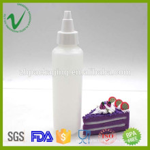 Food grade cylinder promotional HDPE 120ml plastic dropper bottle for sauce